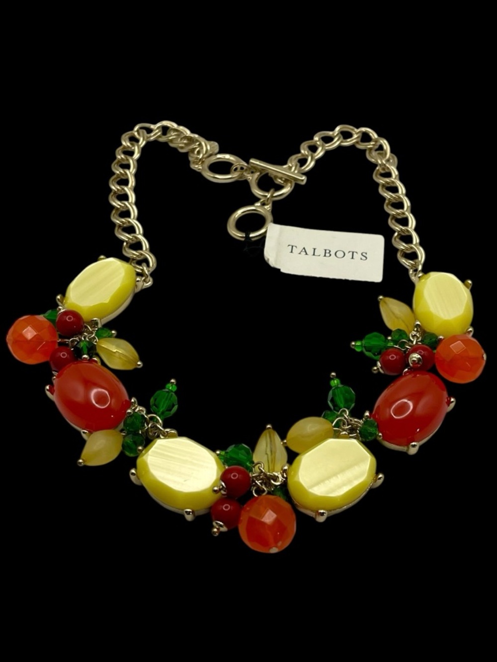 Vibrant Talbots Fruit Salad Necklace NWT Colorful Statement Piece - Picture 4 of 11